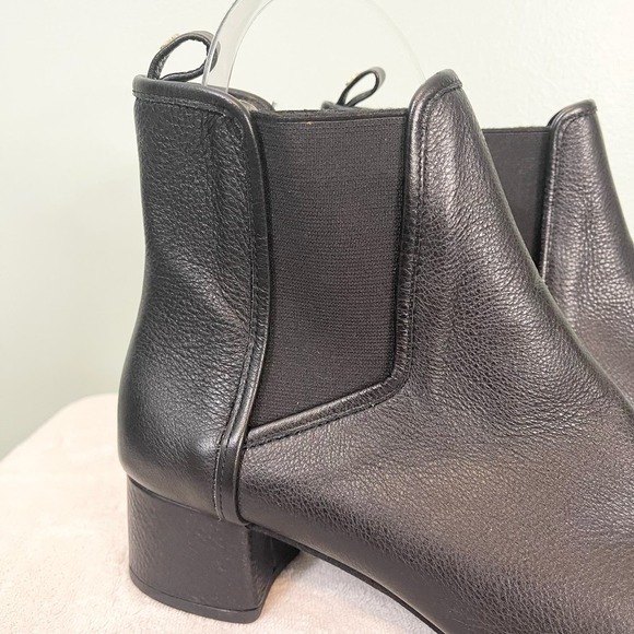 Yosi Samra YS Women's Black Leather Block Heel Penelope Ankle Boots Size 9 NWOT - Picture 2 of 9